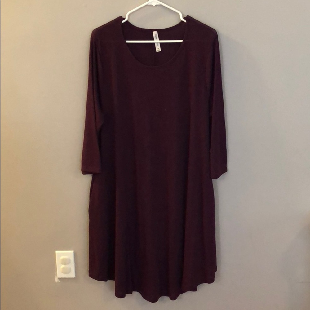Purple sweater dress